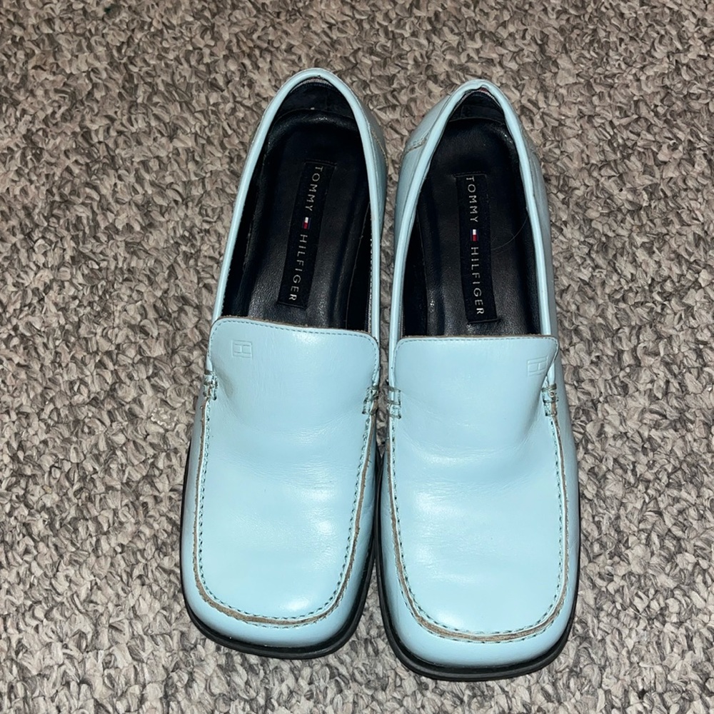 Square toe loafers